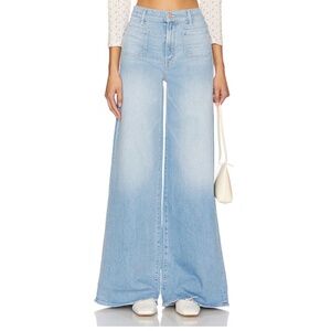 MOTHER The Patch Pocket Undercover Sneak High Waist Wide Leg Jeans NWT
